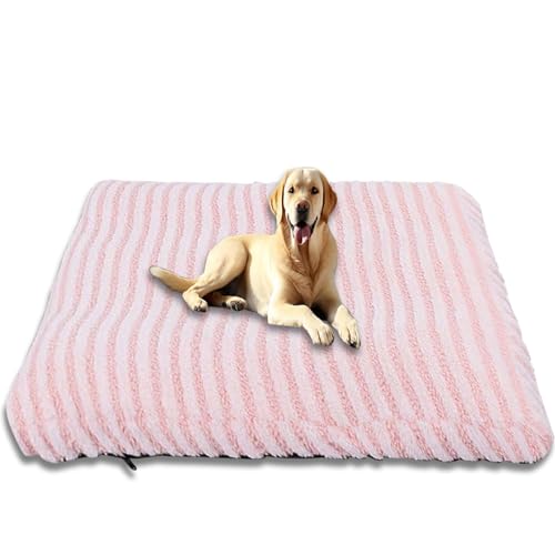 Extra großes Hundebett, rutschfestes Hundebett, waschbares Hundekissen, Haustiermatte mit abnehmbarem Bezug, weiches, warmes Hundekissen, Haustiermatratze, Rosa, 53 x 36 cm von ping bu