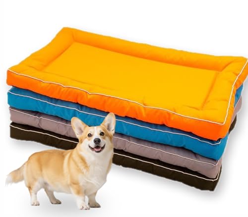 Extra großes Hundebett, tiefer Schlaf, waschbare Haustierbox-Matratze, super flauschig, Anti-Angst-Hundebetten, rutschfeste Unterseite, beruhigendes Katzensofakissen, Haustierkissen (Blau, 50 x 35 cm) von ping bu