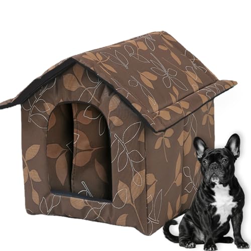 Großes Hundebett, Haustierhöhle, wasserdicht, beruhigend, weich, abnehmbare Matratze, rutschfeste Unterseite, Welpennest, Iglu-Bett für Katzen im Innenbereich (L 44 x 40 x 42 cm, B) von ping bu