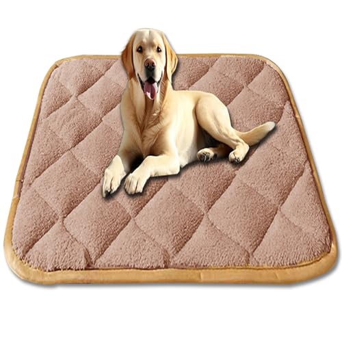 Großes Hundebett, rutschfeste Haustiermatte für Hunde, waschbare Hundematten, weich, warmes Haustierkissen, luxuriös, für große und mittelgroße Hunde (Kaffee, 130 x 80 cm) von ping bu