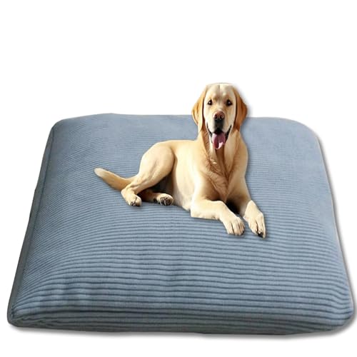 Großes Hundebett, waschbares Haustierbett für Hunde, Hundematte, Haustierkissen mit abnehmbarem Bezug, weich, gemütlich, Hundekissen, Schlafkissen, Haustierbetten, Kistenmatratze (Graublau, 33 x 45 cm von ping bu