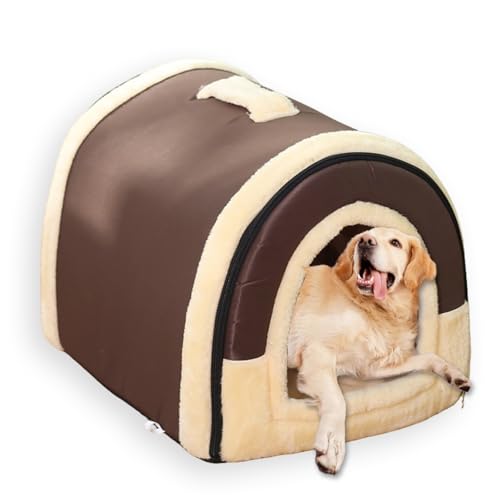 Großes Hundehütte, 2-in-1-Haustierhöhle, abnehmbar, waschbar, luxuriöses Welpen-Katzenhaus mit weichem Kissen, faltbar, warmes Haustierbett, Iglu-Kisten-Matratze, rutschfest (A,75 x 55 x 53 cm -XL) Großes Hundehütte, 2-in-1-Haustierhöhle, abnehmbar, waschbar, luxuriöses Welpen-Katzenhaus mit weichem Kissen, faltbar, warmes Haustierbett, Iglu-Kisten-Matratze, rutschfest (A,75 x 55 x 53 cm -XL) von ping bu