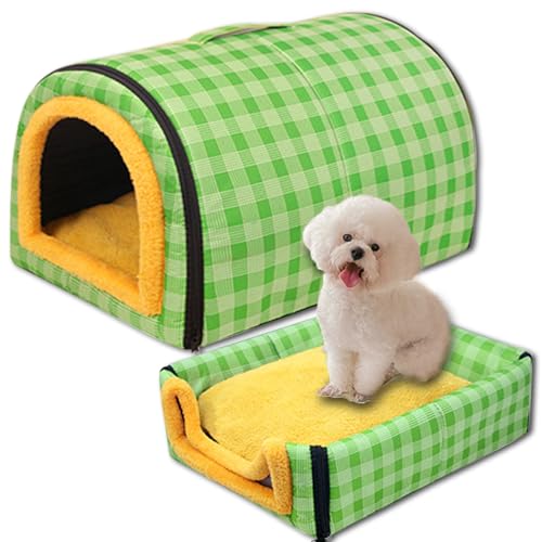 Hundebett, 2-in-1, große Haustierhöhle, wasserdicht, luxuriöses Hundebett, abnehmbares, weiches Kissen, rutschfestes Hundebett für Katze, Hund, Kaninchen (70 x 55 x 45 cm, B) von ping bu