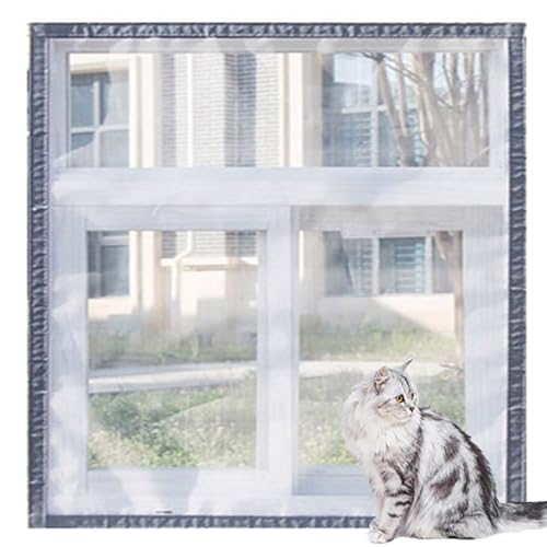 Katzen-Balkonnetze, Fensterschutz, Fliegengitter, Moskitonetz, kratzfest, Insektenstiche, DIY-Größe (80 x 100 cm, B) von ping bu