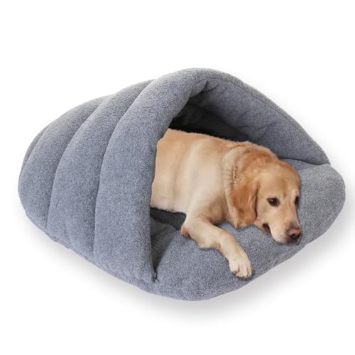 Katzenhaus für den Innenbereich, waschbar, Haustierhöhle mit weichem Kissen, luxuriös, abnehmbar, beruhigendes Hundehaus, Anti-Angst, warmes Haustierbett, rutschfestes Sofa, Zwinger (L-68 x 58 x 28 cm von ping bu