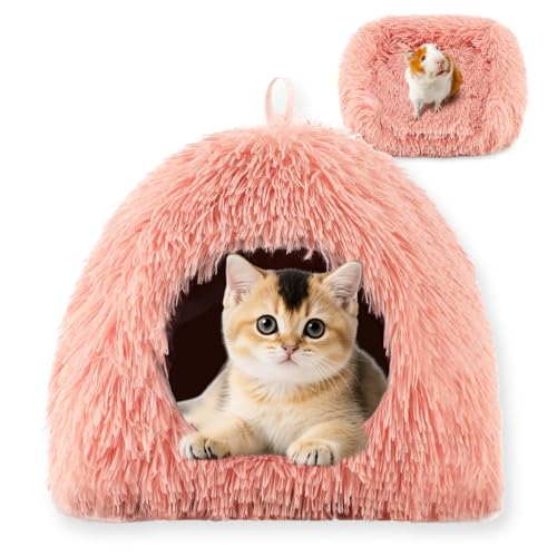 Warmes Meerschweinchenbett, Katzenhöhle, kleines Katzenbett, gemütliches Hamster-Hasenbett mit herausnehmbarer Polsterung, große rutschfeste Unterseite, Kaninchenkissen, weiche Matratze (L - 45 x 45 x Warmes Meerschweinchenbett, Katzenhöhle, kleines Katzenbett, gemütliches Hamster-Hasenbett mit herausnehmbarer Polsterung, große rutschfeste Unterseite, Kaninchenkissen, weiche Matratze (L - 45 x 45 x von ping bu