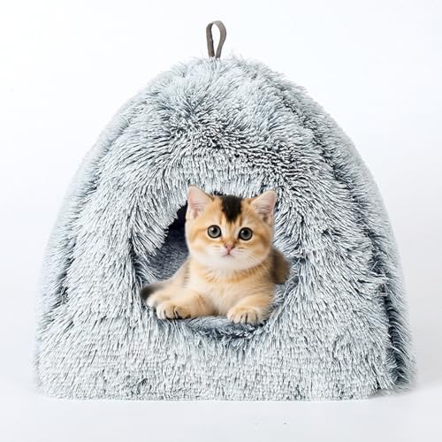 Warmes Meerschweinchenbett, Katzenhöhle, kleines Katzenbett, gemütliches Hamster-Hasenbett mit herausnehmbarer Polsterung, große rutschfeste Unterseite, Kaninchenkissen, weiche Matratze (L - 45 x 45 x von ping bu