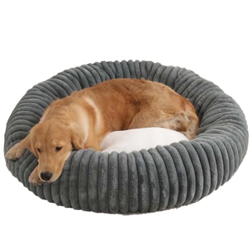 ping bu Beruhigendes Donut-Hundebett, extra groß, waschbar, Sofakissen, wärmend, Haustierbetten für den Innenbereich, schlafende Hunde und Katzen, rutschfest (A,100 x 100 cm) von ping bu