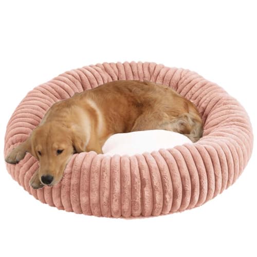 ping bu Calming Donut Hundebett, extra groß, waschbar, Sofakissen, wärmend, Haustierbetten für den Innenbereich, schlafende Hunde und Katzen, rutschfest, C, 80 x 80 cm von ping bu