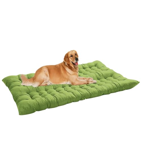 ping bu Extra großes Hundebett, beruhigende Haustier-Matratze, waschbar, Anti-Angst, große Hundematratze, Kissen, Haustierbetten für mittelgroße und große Hunde (Grün, 150 x 60 cm) von ping bu