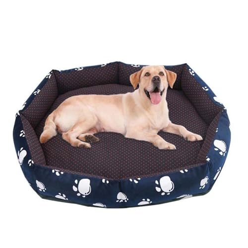ping bu Extra großes Hundebett, waschbar, dick, rund, groß, waschbar, für Hunde, Katzen, 110 x 90 cm, E) von ping bu