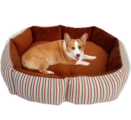 ping bu Extra großes Hundebett, waschbar, dick, rund, groß, waschbar, für Hunde, Katzen, Größe F, 110 x 90 cm von ping bu