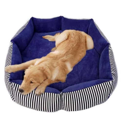 ping bu Extra großes Hundebett, waschbar, dick, rund, groß, waschbar, für Hunde, Katzen, wärmende Haustierbetten, Matratze für den Innenbereich, schlafende Hunde und Katzen (C,130 x 90 cm) von ping bu
