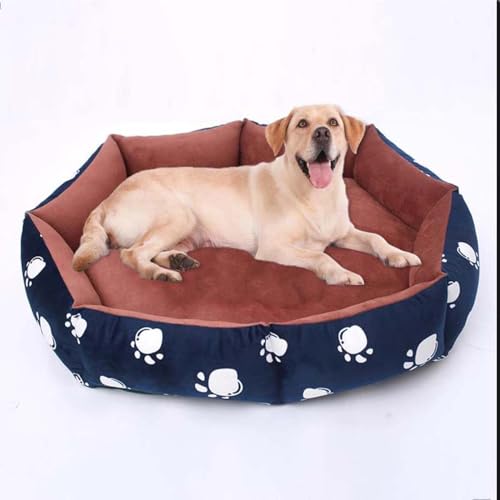 ping bu Extra großes Hundebett, waschbar, dick, rund, groß, waschbar, für Hunde, Katzen, wärmende Haustierbetten, Matratze für den Innenbereich, schlafende Hunde und Katzen (G, 120 x 90 cm) von ping bu