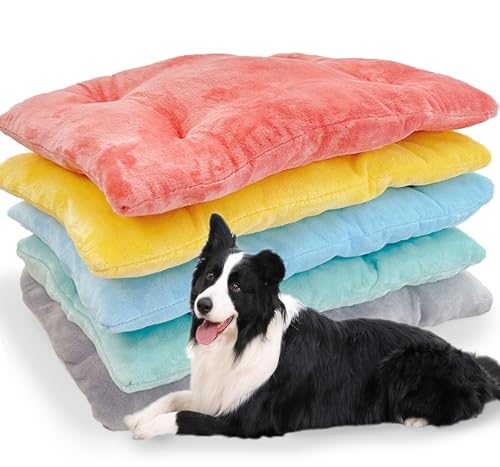 ping bu Großes Hundebett, waschbar, Katzenbett, weich, luxuriös, Matratze, Katzenkissen, schlafende Hundebetten für kleine, mittelgroße und große Haustiere (Blau, Größe XL - 95 x 65 cm) von ping bu