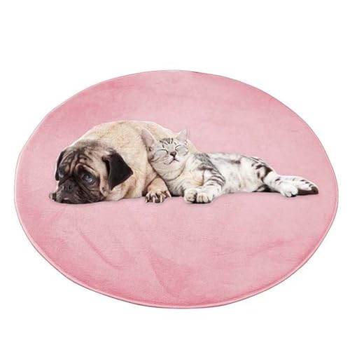 ping bu Großes Hundebett Haustiermatte, rund, weich warm Plüsch Teppich, rutschfester Teppich, Beruhigende Katzenbettmatte waschbar, Kissen ping bu Großes Hundebett Haustiermatte, rund, weich warm Plüsch Teppich, rutschfester Teppich, Beruhigende Katzenbettmatte waschbar, Kissen von ping bu