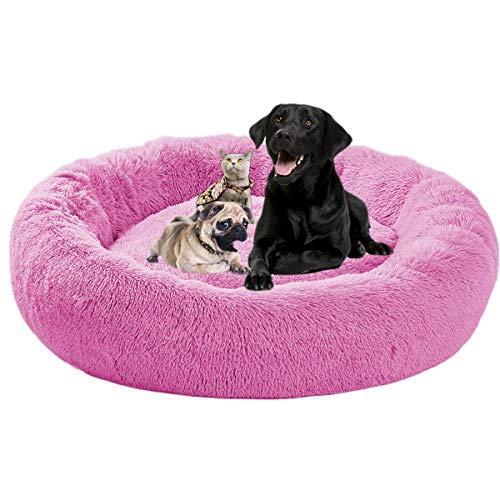 ping bu Hundebett für große Hunde, XL, Plüsch, extra groß, Kissen 110/120 cm, beruhigendes orthopädisches Hundebett, Donut für mittelgroße und kleine Hunde, Größe XL 80/100 cm, waschbar (130 cm, Pink) ping bu Hundebett für große Hunde, XL, Plüsch, extra groß, Kissen 110/120 cm, beruhigendes orthopädisches Hundebett, Donut für mittelgroße und kleine Hunde, Größe XL 80/100 cm, waschbar (130 cm, Pink) von ping bu