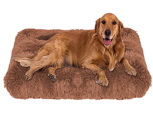 ping bu Weiches Plüsch-Hundebett, Größe M, extra groß, Hundebett, Matratze, waschbar, flauschig, gemütlich, Hundekissen, beruhigend, Katzen, Hundebett, Matte (XL-86 x 70 cm, Kaffeebraun ping bu Weiches Plüsch-Hundebett, Größe M, extra groß, Hundebett, Matratze, waschbar, flauschig, gemütlich, Hundekissen, beruhigend, Katzen, Hundebett, Matte (XL-86 x 70 cm, Kaffeebraun von ping bu