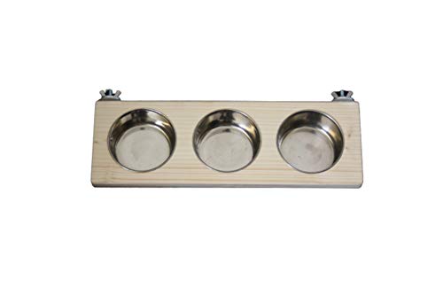 pipano 3-Fach Futternapf Sitzbrett 30 x 10 cm, 0,15 Liter für Vogelkäfig, Wellensittich, F3F3010 pipano 3-Fach Futternapf Sitzbrett 30 x 10 cm, 0,15 Liter für Vogelkäfig, Wellensittich, F3F3010 von pipano