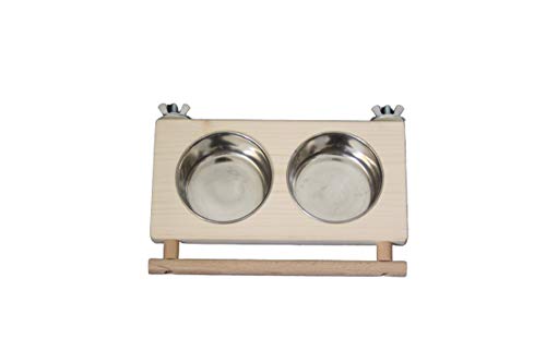 pipano Doppel Futternapf mit Sitzstange 20 x 10 cm, 0,15 Liter für Vogelkäfig, Wellensittich, FDS2010 pipano Doppel Futternapf mit Sitzstange 20 x 10 cm, 0,15 Liter für Vogelkäfig, Wellensittich, FDS2010 von pipano