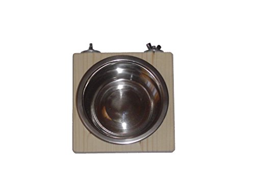 pipano Futternapf Sitzbrett 15 x 15 cm, 0,4 Liter für Vogelkäfig, Nymphensittich, SF1504 pipano Futternapf Sitzbrett 15 x 15 cm, 0,4 Liter für Vogelkäfig, Nymphensittich, SF1504 von pipano