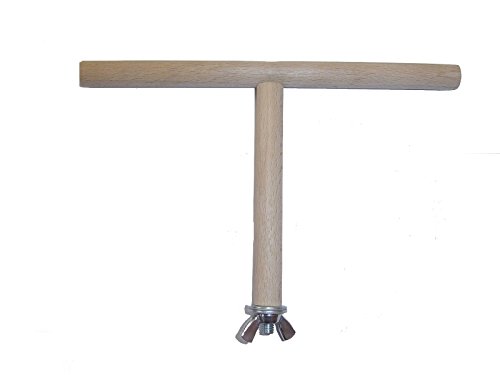 pipano T Sitzstange 20 cm breit, Durchmesser 12 mm, Buche Holz, Anflugstange für Vogelkäfig, Wellensttich, T201012 von pipano