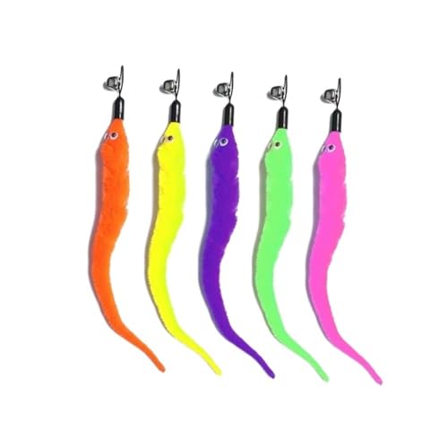 pipisweet 5 x bunte Katzenspielzeuge, Ersatzspielzeug, Plüschwürmer, interaktives Trainingsspielzeug pipisweet 5 x bunte Katzenspielzeuge, Ersatzspielzeug, Plüschwürmer, interaktives Trainingsspielzeug von pipisweet