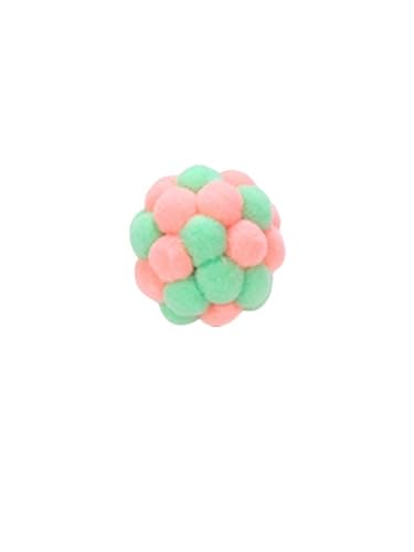 pipisweet Katzenspielzeug, bunt, handgefertigt, Glockenball, elastischer Ball, interaktive Jagd, Haustierzubehör (Rosa) von pipisweet