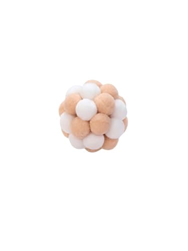 pipisweet Katzenspielzeug, bunt, handgefertigt, Glockenball, elastischer Ball, interaktive Jagd, Haustierzubehör (Silber) von pipisweet