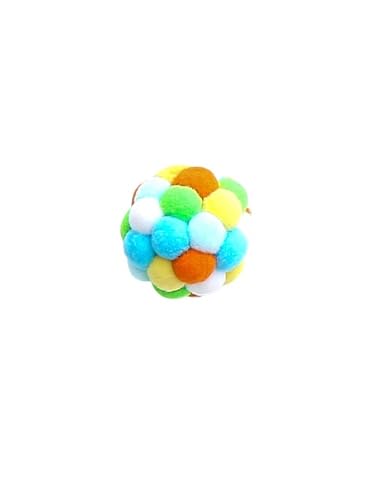 pipisweet Katzenspielzeug, bunt, handgefertigt, Glockenball, elastischer Ball, interaktive Jagd, Haustierzubehör (schwarz) von pipisweet