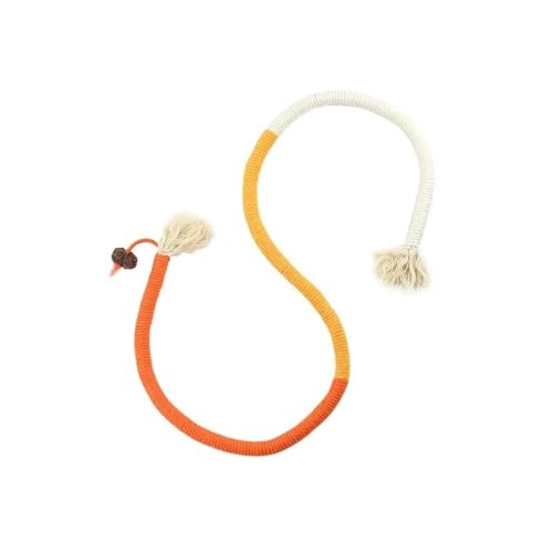 pipisweet Silvervine Katzen-Kauspielzeug, interaktives Molar-Baumwollseil, Katzenspielzeug, sauberer Mund, Kätzchen, Spielspielzeug für Haustiere (orange) von pipisweet