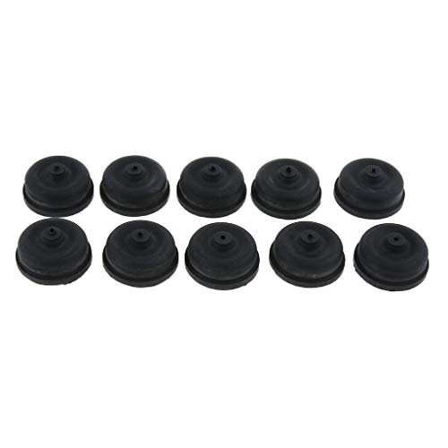 10 Stück Gummi-Teile Membran-Luftpumpe, Ersatzzubehör, schwarz, EPDM-Gummimembranbecher für Aquarium-Luftpumpen von pistro