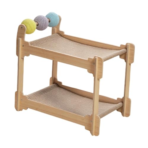 Doppelschichtiges Kratzbett mit Kratzpad, interaktives Katzenmöbel, mehrstöckiges Katzenhaus mit Sisal-Kratzer für Kätzchen, 54 x 35 x 48 cm Doppelschichtiges Kratzbett mit Kratzpad, interaktives Katzenmöbel, mehrstöckiges Katzenhaus mit Sisal-Kratzer für Kätzchen, 54 x 35 x 48 cm von pistro