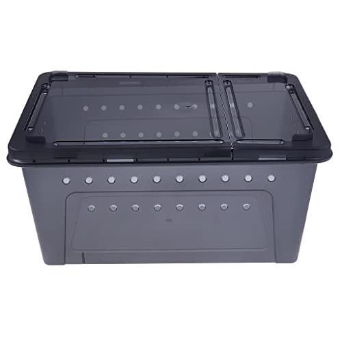 Pet Reptilien-Spinnen-Zuchtbox, Transportkoffer, H5, Schwarz von pistro