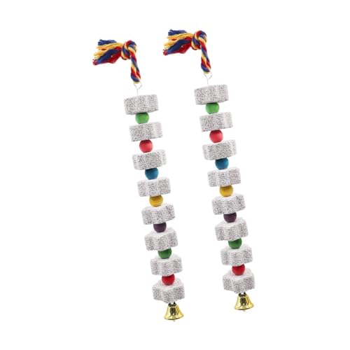 pistro 2 x großes Vogel-Kauspielzeug mit Glocke für Papageien, Kakadus, Aras, Conures von pistro