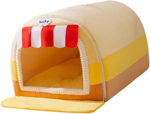 pistro Warmes Thermo-Haustiernest für kleine Hunde und Katzen, weich und bequem, für den Innenbereich, tragbares Bett mit Isolierung, waschbar und atmungsaktiv, gemütliches Haustierhaus für Welpen und von pistro