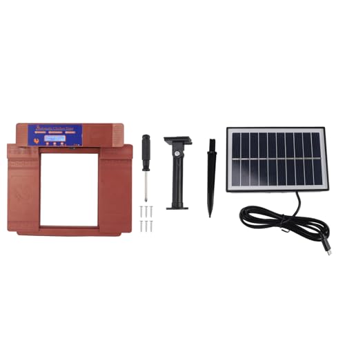 Automatischer Hühnerkoop -Türöffner Anti -Pinch IP45 wasserdichtes Solarporte -Geflügelstallentür mit Timer (Antike Messing) von plplaaoo