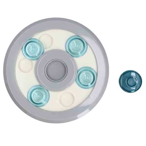 Haustier Slow Food Bowl Multifunktionales Leckschutz ABS Slow Feeder Dog Bowl für Katze und Hamster (Hellgrau) von plplaaoo
