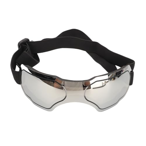 Hundebrillen Wind und UV -Schutz Haustiergläser staubdes Sonnenbrillen für mittlere und große Hunde (Silber) von plplaaoo