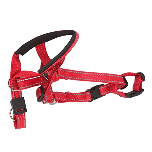 Hundekragen atmungsaktiven verstellbaren Gurt Anti -beißendem Geschirr für Gehenstraining im Freien Nylon Material Leicht bequem (L) von plplaaoo