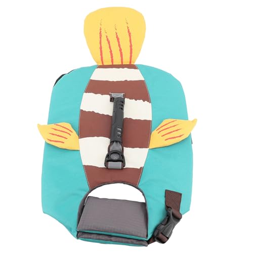 Hundelebensjacke reflektierender Streifen Verstellbares Hundelebensweste Pet Sicherheitsweste für Schwimmbootsee Blue Oxford Stoff Fisch Look Stil Stil (L) von plplaaoo