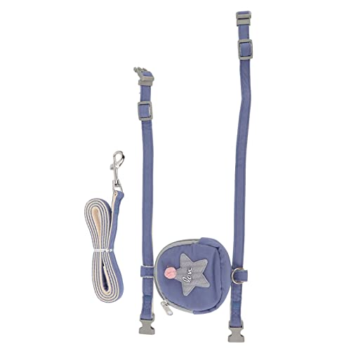 Katzengeschirr mit Katzengeschirr und Leine für Katze Brustgeschirr Cat Harness Katzengarnitur ausbruchsicher verstellbar Katzenweste, weiches Katzengeschirr und Leine zum Gehen(small-blau) von plplaaoo