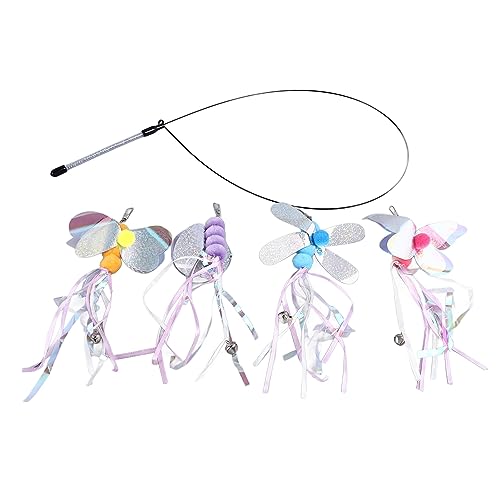 plplaaoo Katzenspielzeug, Katzenspielzeug, Federn, Zauberstab, lustiger interaktiver Katzen-Teaser-Stick, Federspielzeug für Katzen mit 4 austauschbaren Aufsätzen mit lebendigem Köder für plplaaoo Katzenspielzeug, Katzenspielzeug, Federn, Zauberstab, lustiger interaktiver Katzen-Teaser-Stick, Federspielzeug für Katzen mit 4 austauschbaren Aufsätzen mit lebendigem Köder für von plplaaoo