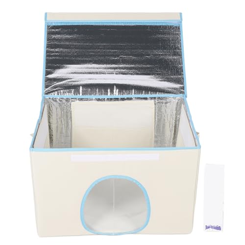 plplaaoo Pet House Pet Cave Pet Hideaway Isolierte Faltbare tragbare stabile, Bequeme Schutz für Katzen kleine Hunde Innen im Freien im Freien PP Material 60x4 x 42 cm (Beige) von plplaaoo