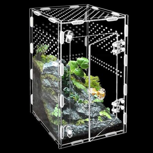 Springende Spinnenbox aus Acryl: 25,4 x 15,2 x 15,2 cm, transparenter Lebensraum mit Belüftungslöchern, ausbruchsicheres Terrarium für Reptilien-Haustiere, leicht zu reinigen und zu beobachten Springende Spinnenbox aus Acryl: 25,4 x 15,2 x 15,2 cm, transparenter Lebensraum mit Belüftungslöchern, ausbruchsicheres Terrarium für Reptilien-Haustiere, leicht zu reinigen und zu beobachten von plzzree