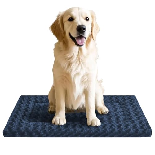 Hundebettunterlage für kleine/mittelgroße/große Hunde, weich, langlebig, waschbar und rutschfest, wendbar, Hundehütte, Katzenbett, Größe L (91,4 x 61 x 3,8 cm) von pobopobo