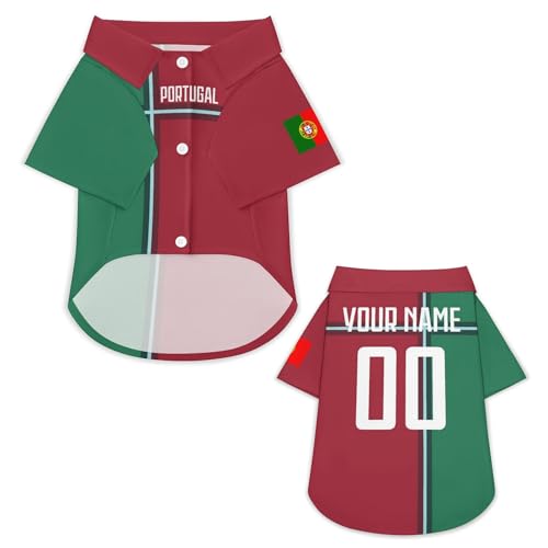 Personalisierbares Hundetrikot mit Name & Nummer – Fußballtrikot im Nationalstil für Hunde & Katzen, XS–6XL – Individuelle Hundekleidung für kleine große Haustiere, Geschenk für Tierliebhaber & Fans Personalisierbares Hundetrikot mit Name & Nummer – Fußballtrikot im Nationalstil für Hunde & Katzen, XS–6XL – Individuelle Hundekleidung für kleine große Haustiere, Geschenk für Tierliebhaber & Fans von pod4hockey