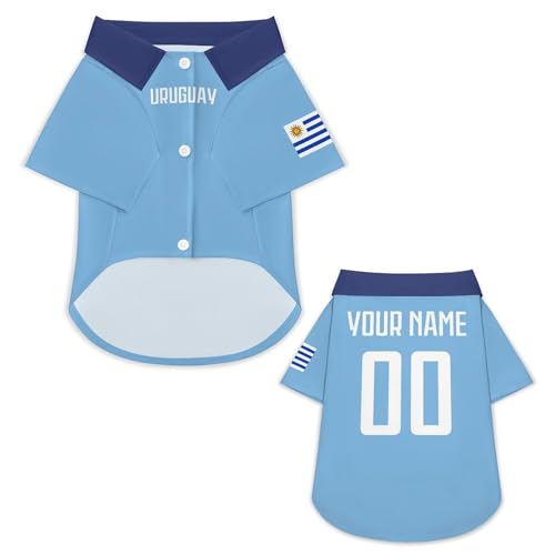 Personalisierbares Hundetrikot mit Name & Nummer – Fußballtrikot im Nationalstil für Hunde & Katzen, XS–6XL – Individuelle Hundekleidung für kleine große Haustiere, Geschenk für Tierliebhaber & Fans Personalisierbares Hundetrikot mit Name & Nummer – Fußballtrikot im Nationalstil für Hunde & Katzen, XS–6XL – Individuelle Hundekleidung für kleine große Haustiere, Geschenk für Tierliebhaber & Fans von pod4hockey