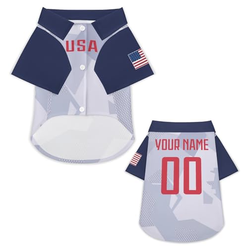 Personalisierbares Hundetrikot mit Name & Nummer – Fußballtrikot im Nationalstil für Hunde & Katzen, XS–6XL – Individuelle Hundekleidung für kleine große Haustiere, Geschenk für Tierliebhaber & Fans Personalisierbares Hundetrikot mit Name & Nummer – Fußballtrikot im Nationalstil für Hunde & Katzen, XS–6XL – Individuelle Hundekleidung für kleine große Haustiere, Geschenk für Tierliebhaber & Fans von pod4hockey