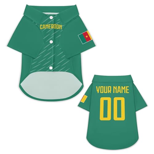 Personalisierbares Hundetrikot mit Name & Nummer – Fußballtrikot im Nationalstil für Hunde & Katzen, XS–6XL – Individuelle Hundekleidung für kleine große Haustiere, Geschenk für Tierliebhaber & Fans Personalisierbares Hundetrikot mit Name & Nummer – Fußballtrikot im Nationalstil für Hunde & Katzen, XS–6XL – Individuelle Hundekleidung für kleine große Haustiere, Geschenk für Tierliebhaber & Fans von pod4hockey